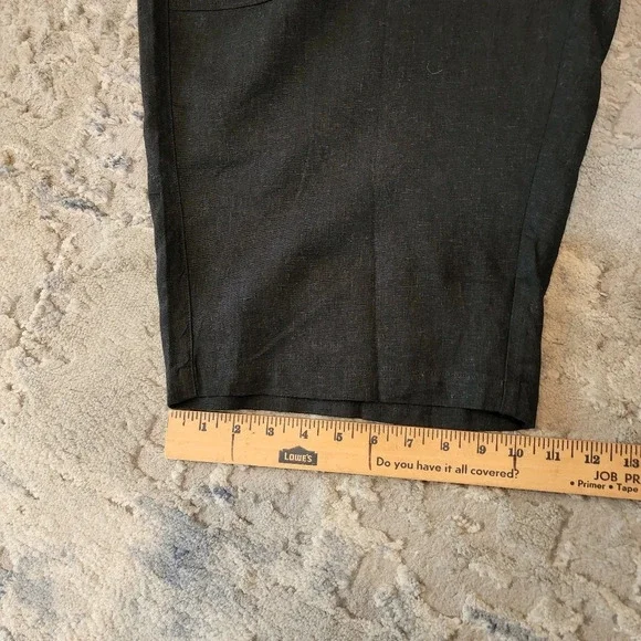 Ellos Linen Blend Stretch Waist Black Crop Cargo Pant Plus Size 28 4X New NWOTS - Picture 14 of 15